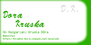 dora kruska business card